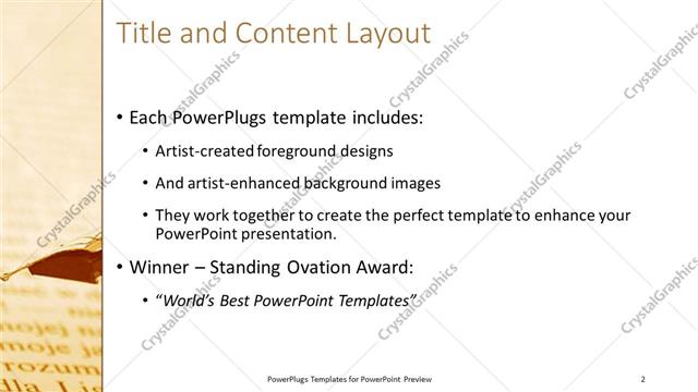 Title and Content presentation slide layout