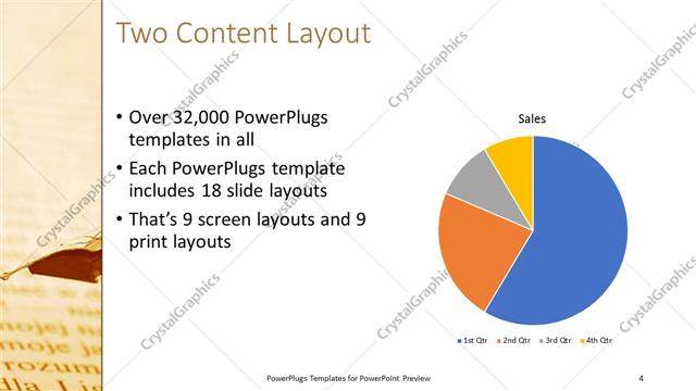 Two Content presentation slide layout