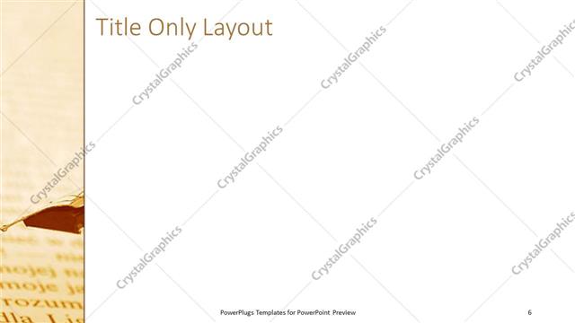 Title Only presentation slide layout