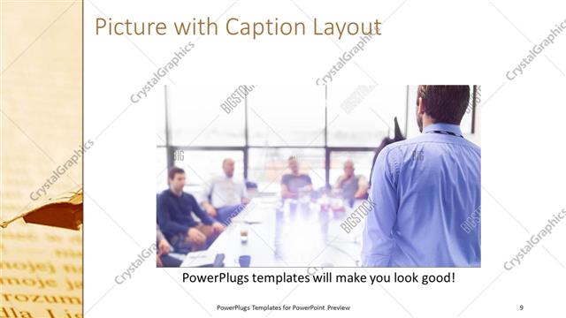Picture with Caption presentation slide layout
