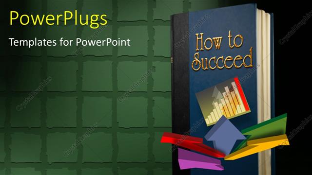  Presentation with title - Book front cover page with title HOW TO SUCCEED