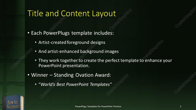 Title and Content presentation slide layout