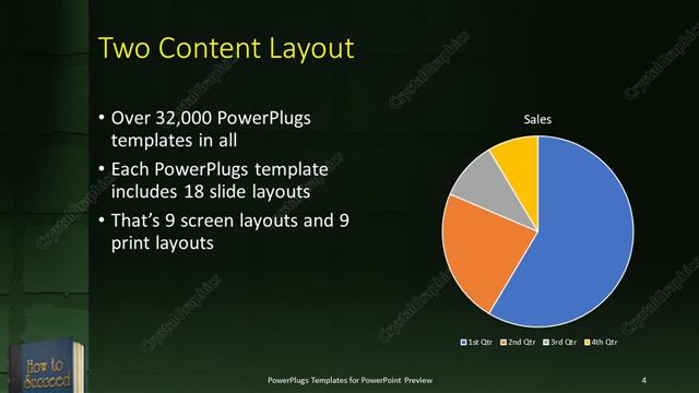Two Content presentation slide layout
