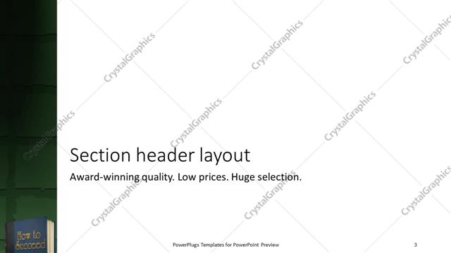 Section Header presentation slide layout