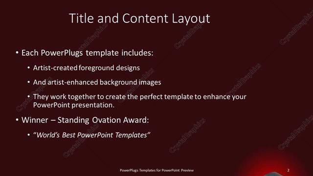 Title and Content presentation slide layout