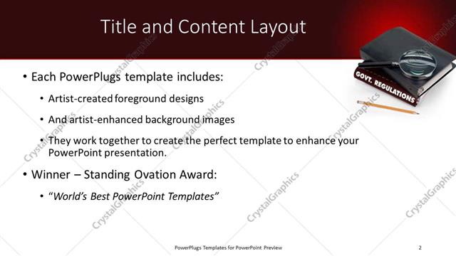 Title and Content presentation slide layout