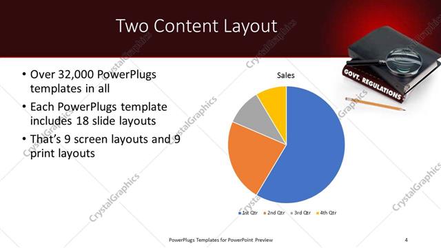 Two Content presentation slide layout