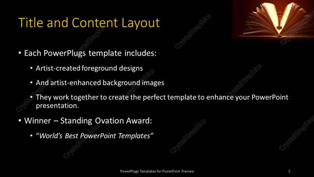 Title and Content presentation slide layout