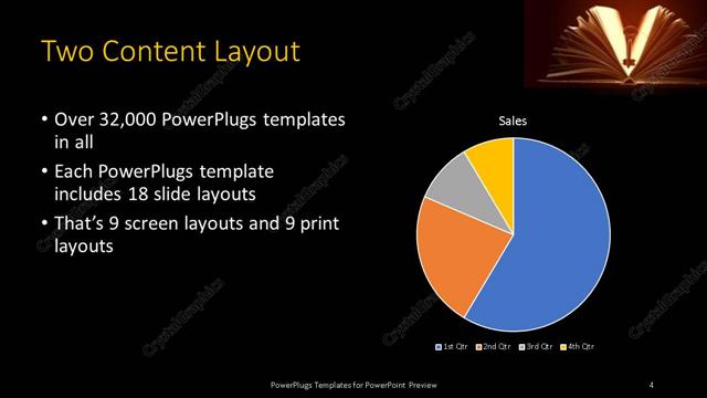 Two Content presentation slide layout