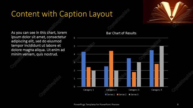 Content with Caption presentation slide layout