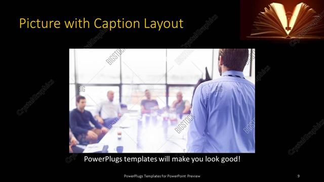 Picture with Caption presentation slide layout