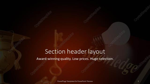 Section Header presentation slide layout