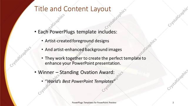 Title and Content presentation slide layout