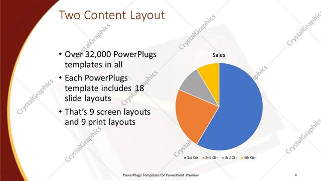 Two Content presentation slide layout