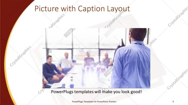Picture with Caption presentation slide layout