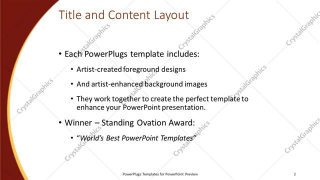 Title and Content presentation slide layout