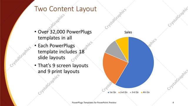 Two Content presentation slide layout
