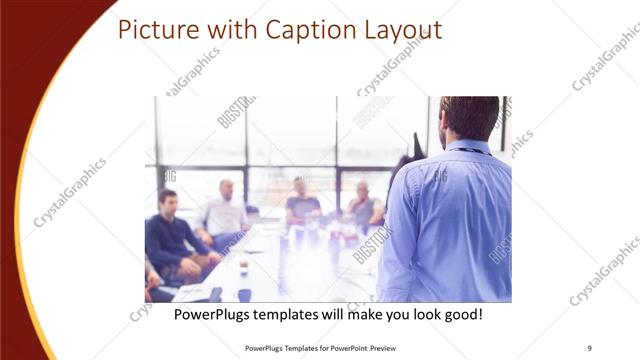 Picture with Caption presentation slide layout