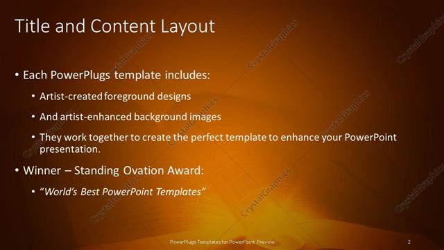 Title and Content presentation slide layout