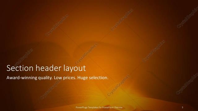 Section Header presentation slide layout