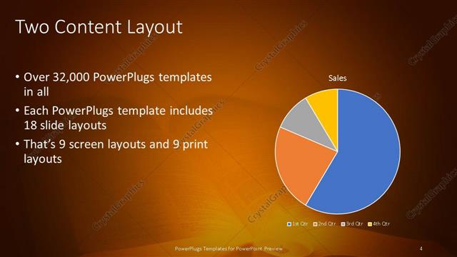 Two Content presentation slide layout