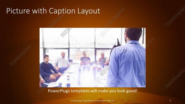 Picture with Caption presentation slide layout