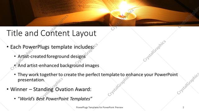 Title and Content presentation slide layout