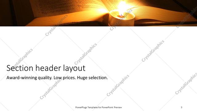 Section Header presentation slide layout