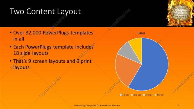 Two Content presentation slide layout