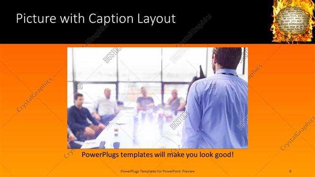 Picture with Caption presentation slide layout