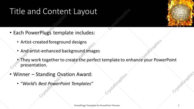 Title and Content presentation slide layout
