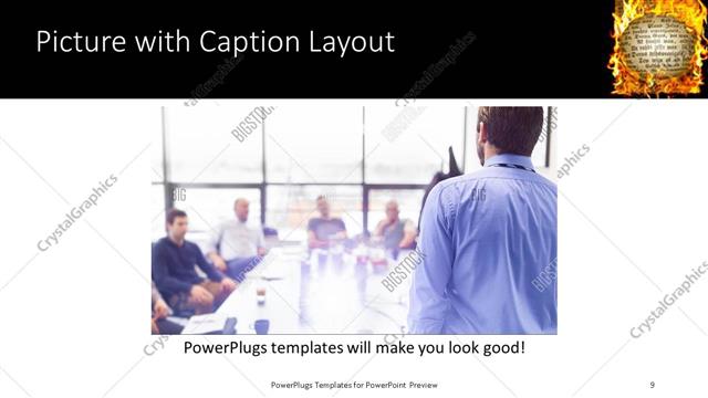 Picture with Caption presentation slide layout