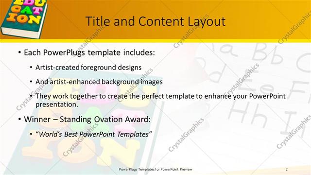 Title and Content presentation slide layout
