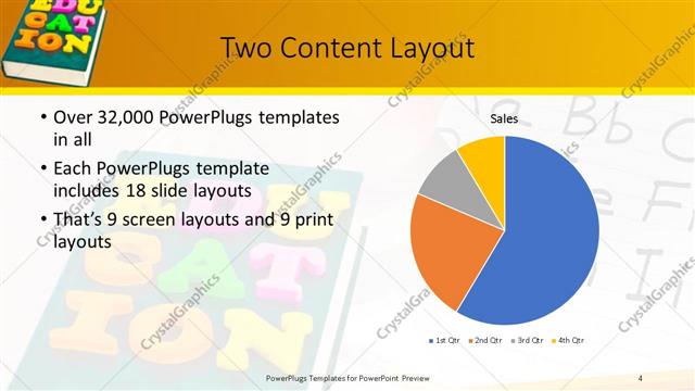 Two Content presentation slide layout