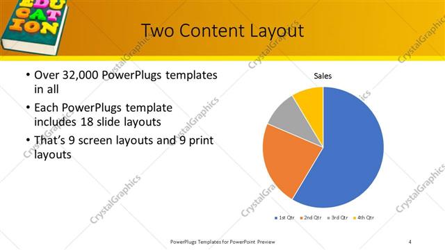 Two Content presentation slide layout