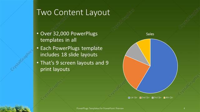 Two Content presentation slide layout