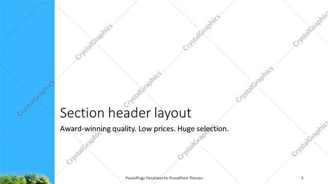 Section Header presentation slide layout