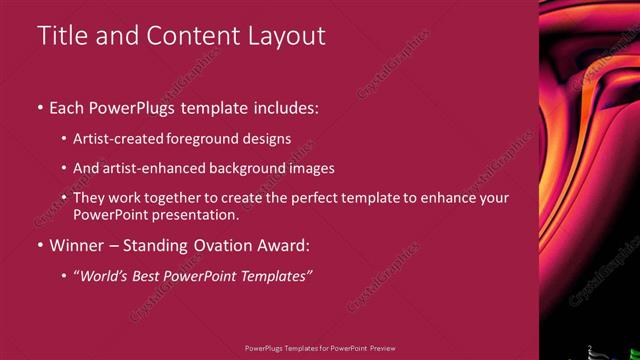 Title and Content presentation slide layout