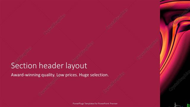 Section Header presentation slide layout