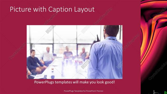 Picture with Caption presentation slide layout