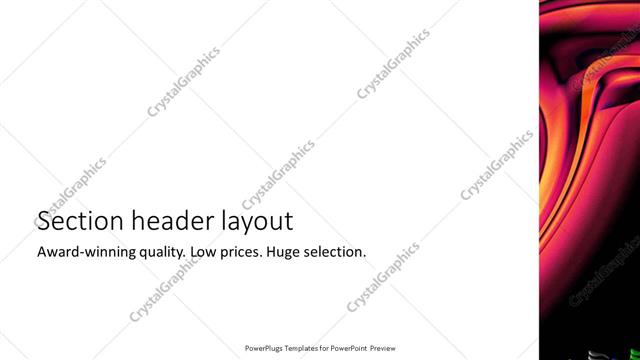 Section Header presentation slide layout