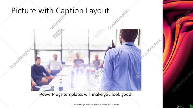 Picture with Caption presentation slide layout