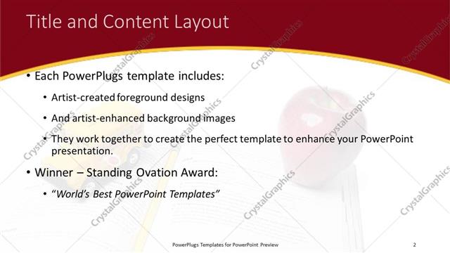 Title and Content presentation slide layout