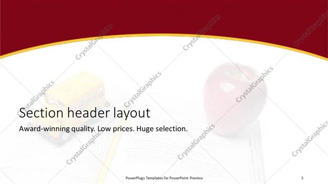 Section Header presentation slide layout