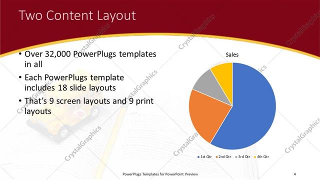 Two Content presentation slide layout
