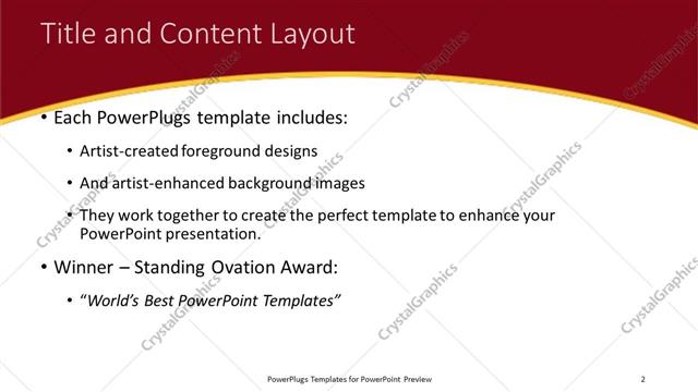 Title and Content presentation slide layout