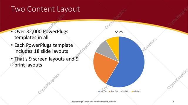 Two Content presentation slide layout