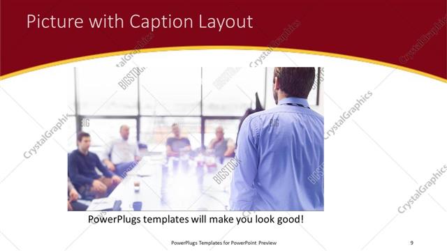 Picture with Caption presentation slide layout