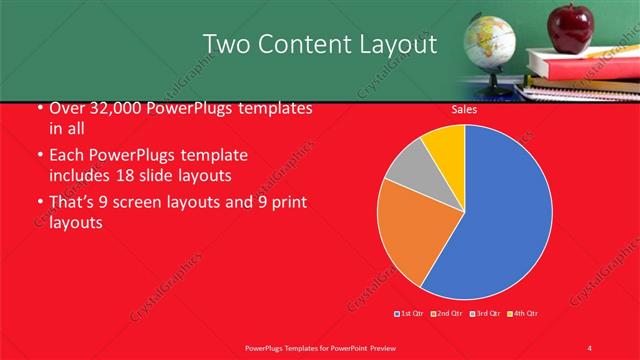 Two Content presentation slide layout