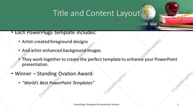 Title and Content presentation slide layout